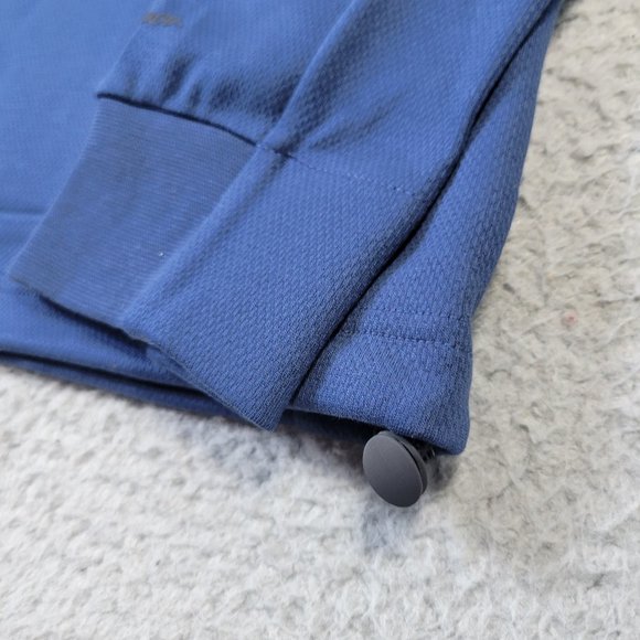 Lacoste 1/4 Zip Hoodie Men's Size S Drawstring Waist Pockets Hooded Blue - Picture 2 of 15